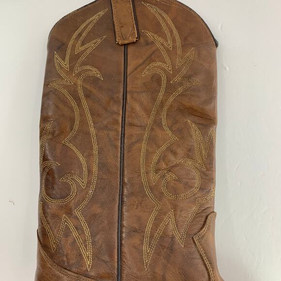 Texas Brand Western Cowboy Boots Brown Men's Size 9M - Picture 10 of 16